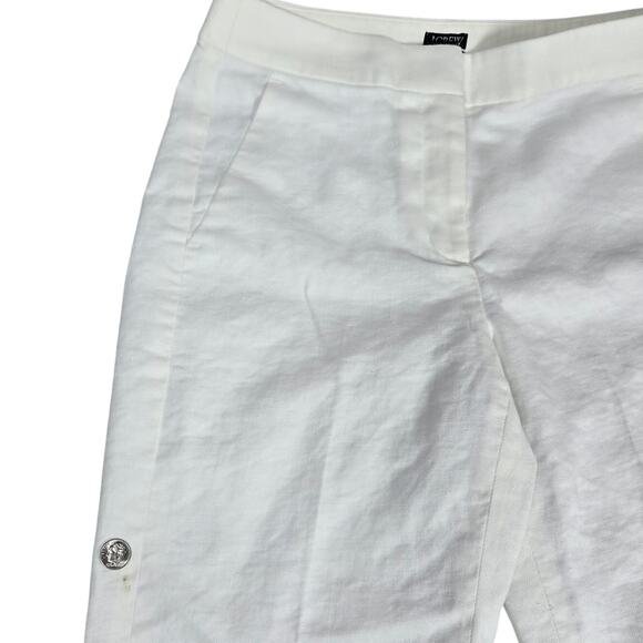 J. Crew‎ Kate straight-leg pant in stretch linen blend White 2 BF407 - Picture 8 of 12